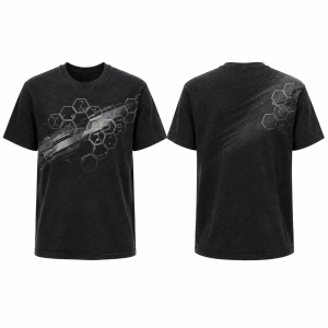 Black and Silver Classic Crew Neck T-Shirt