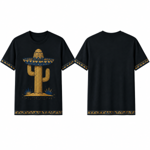 Gold and Navy Striped T-Shirt