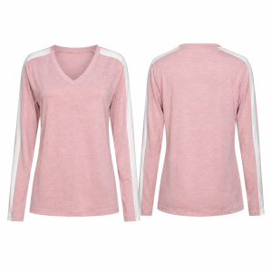 Pink and White Relaxed Fit Short Sleeve Top