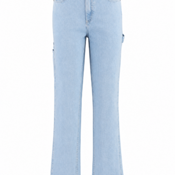 High-Rise Stonewashed Bootcut Jeans in Light Blue