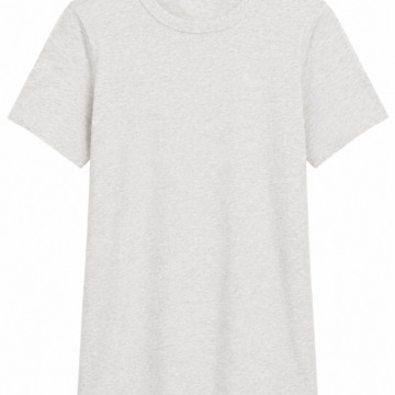 Light Heather Grey Plain Crew Neck T-Shirt