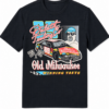 Black Retro Racing Graphic T-Shirt with Vintage Car Print