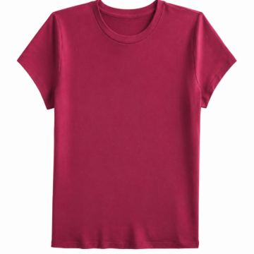 Burgundy Relaxed Fit Crewneck T-Shirt