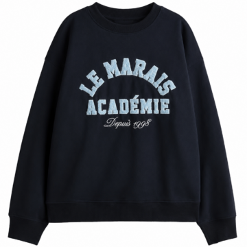 Black Relaxed Fit Crewneck Sweatshirt