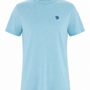 Light Blue Heathered T-Shirt with Chest Patch