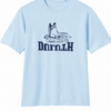 Light Blue Crew Neck Short-Sleeve T-Shirt with Shark Graphic