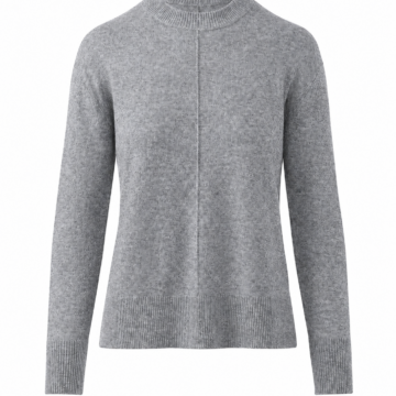Heather Grey Mock Neck Pullover Sweater