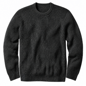 Dark Charcoal Heathered Crewneck Sweater