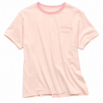 Light Pink Montauk Beach Graphic Tee