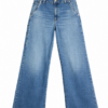 Medium-Wash Blue High-Rise Wide-Leg Jeans