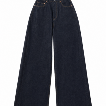 Dark Indigo High-Rise Loose Wide-Leg Jeans