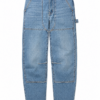 Medium Blue High-Rise Straight Leg Paneled Denim Jeans