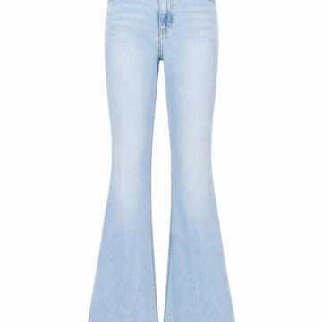 Light Wash Blue High-Rise Flared Denim Jeans