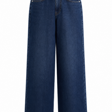 Dark Indigo High-Rise Wide Leg Five-Pocket Jeans
