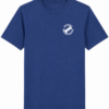 Solid Blue Short-Sleeve Crewneck T-Shirt with Left Chest Logo