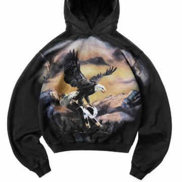 Black Eagle Graphic Pullover Hoodie