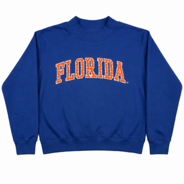 Royal Blue Crewneck Sweatshirt with Graphic Text