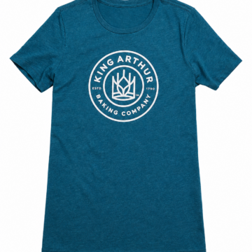Heathered Dark Teal Logo Graphic Crewneck T-Shirt