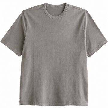 Acid-Wash Grey Oversized Drop-Shoulder T-Shirt