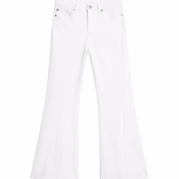 White High-Rise Flare Jeans