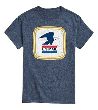 Heather Navy Vintage USPS Graphic T-Shirt