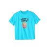 Cyan Popcorn Graphic Tee with Crew Neck