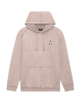 Heathered Pink Acid-Wash Longline Hoodie with Drawstrings