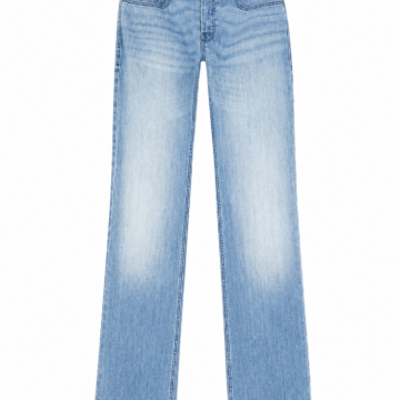 Light Wash Blue High Rise Straight Leg Jeans