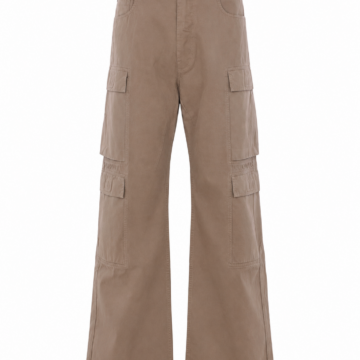 Taupe Wide Leg Cargo Pants