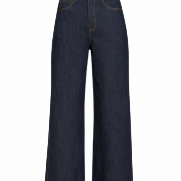 Dark Indigo High-Rise Wide-Leg Flared Jeans