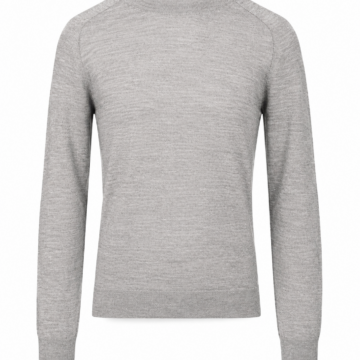 Heather Grey Long-Sleeve Pullover with Raglan Sleeves