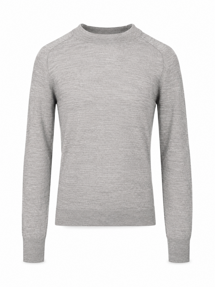 Heather Grey Long-Sleeve Pullover with Raglan Sleeves