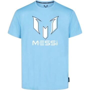 Light Blue Relaxed Fit T-Shirt with White Emblem Graphic