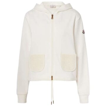 Off-White Boxy Full-Zip Hoodie with Patch Pockets
